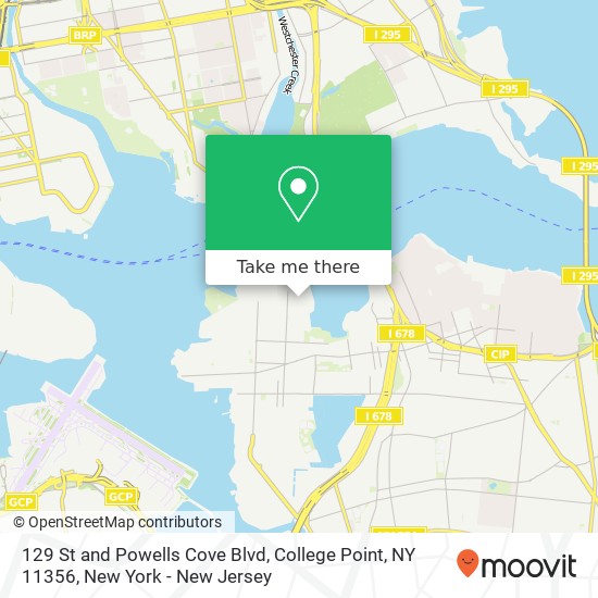 129 St and Powells Cove Blvd, College Point, NY 11356 map