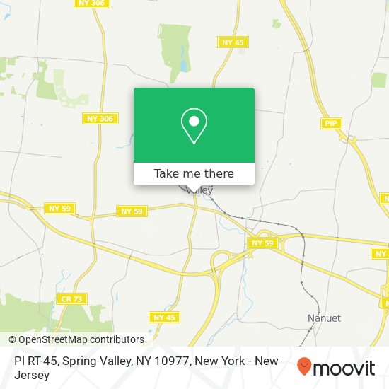 Mapa de Pl RT-45, Spring Valley, NY 10977