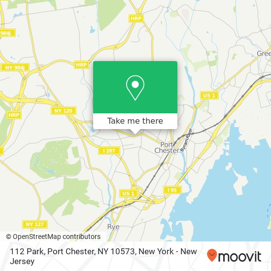 Mapa de 112 Park, Port Chester, NY 10573