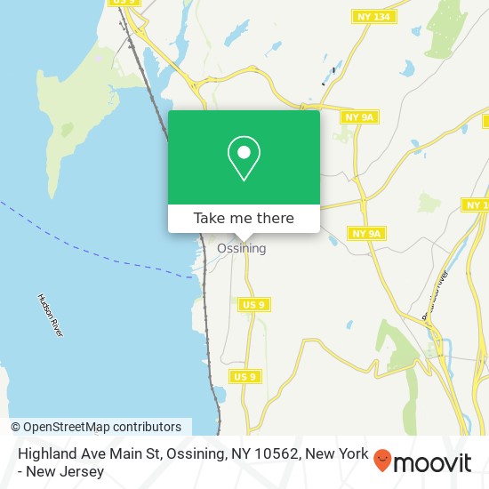 Mapa de Highland Ave Main St, Ossining, NY 10562
