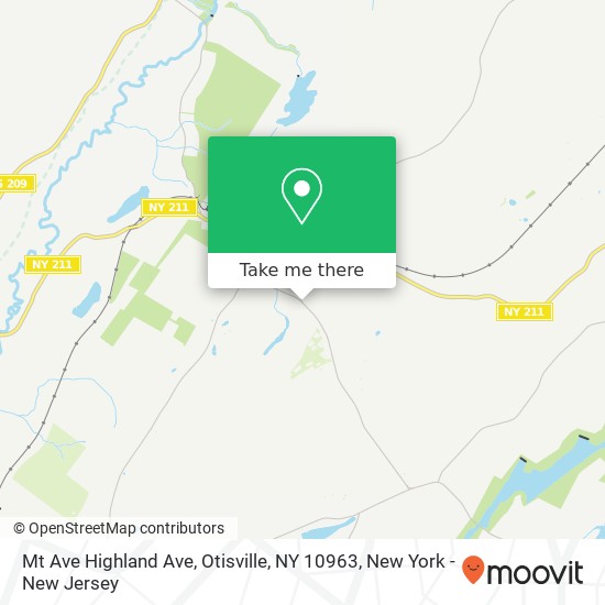 Mapa de Mt Ave Highland Ave, Otisville, NY 10963