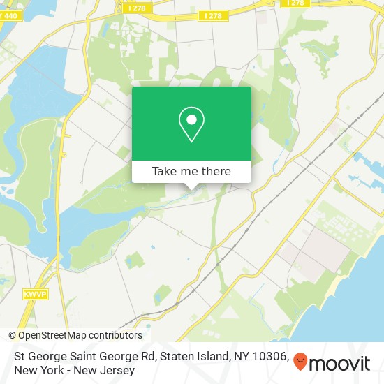 Mapa de St George Saint George Rd, Staten Island, NY 10306