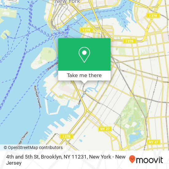 Mapa de 4th and 5th St, Brooklyn, NY 11231