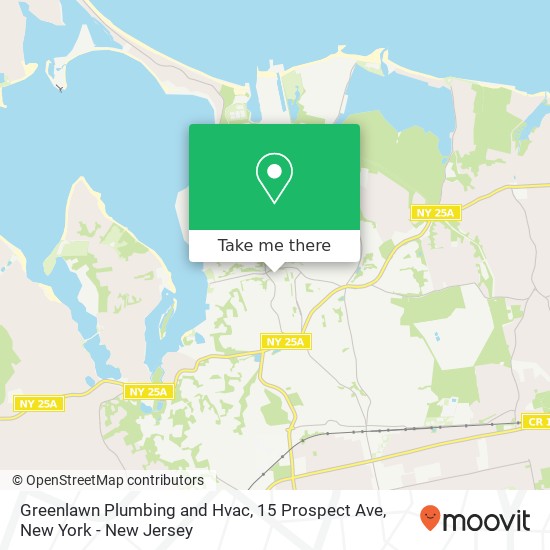 Mapa de Greenlawn Plumbing and Hvac, 15 Prospect Ave