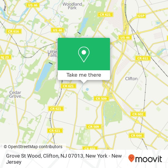 Grove St Wood, Clifton, NJ 07013 map