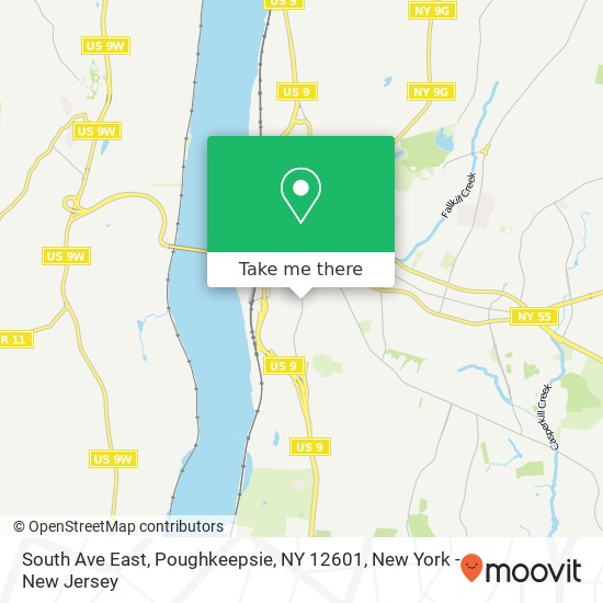 Mapa de South Ave East, Poughkeepsie, NY 12601