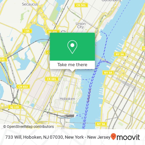 733 Will, Hoboken, NJ 07030 map