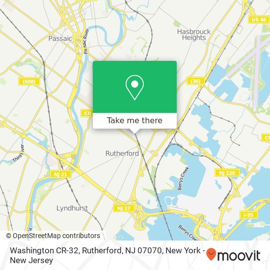 Washington CR-32, Rutherford, NJ 07070 map