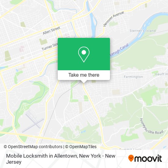 Mobile Locksmith in Allentown map