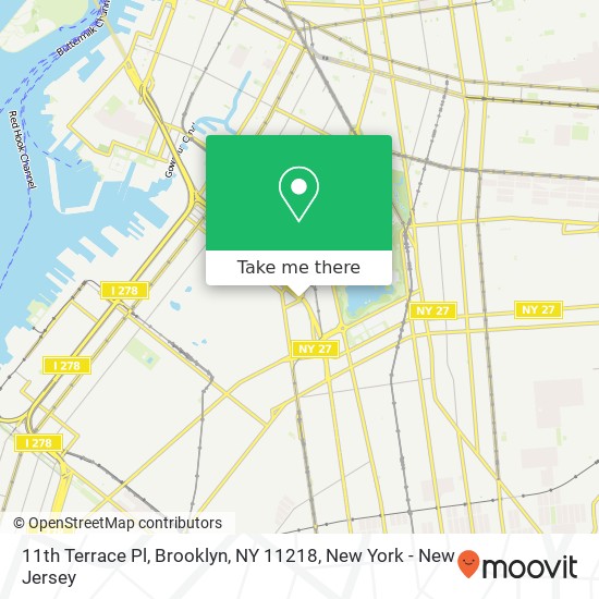 11th Terrace Pl, Brooklyn, NY 11218 map