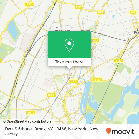 Mapa de Dyre S 5th Ave, Bronx, NY 10466