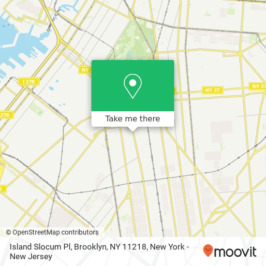 Mapa de Island Slocum Pl, Brooklyn, NY 11218