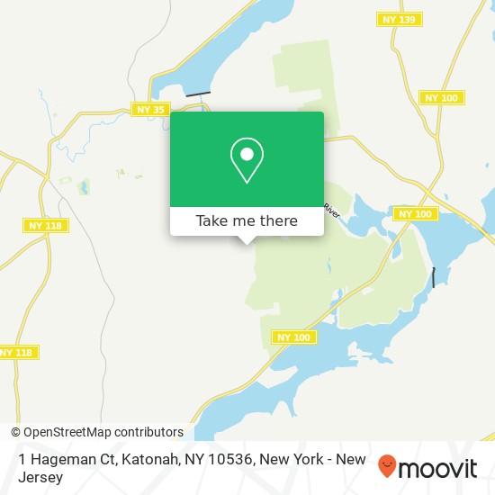 Mapa de 1 Hageman Ct, Katonah, NY 10536