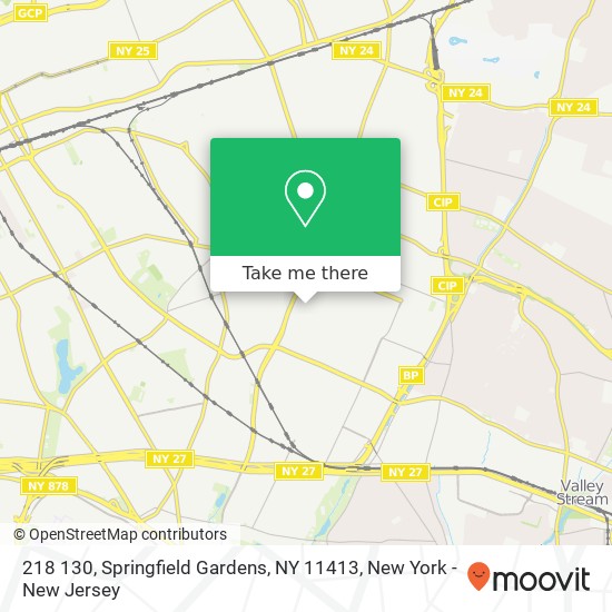 Mapa de 218 130, Springfield Gardens, NY 11413