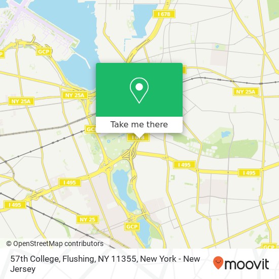 Mapa de 57th College, Flushing, NY 11355