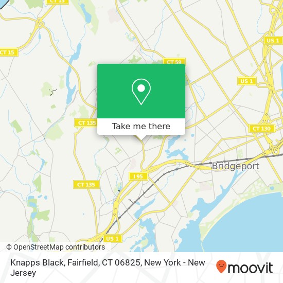 Mapa de Knapps Black, Fairfield, CT 06825