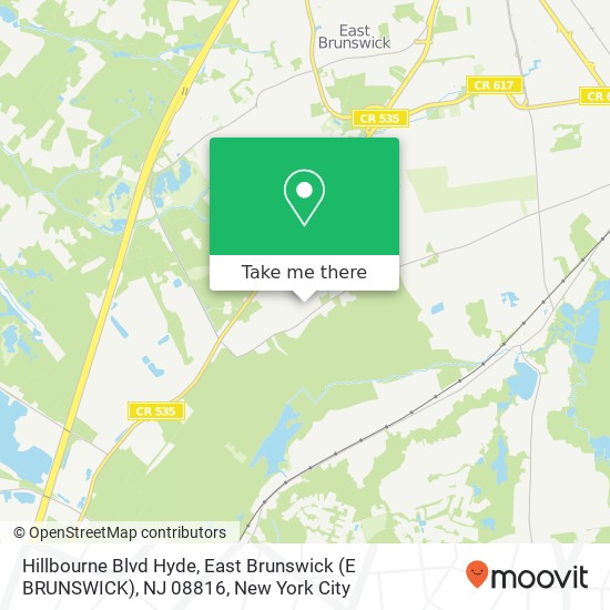 Hillbourne Blvd Hyde, East Brunswick (E BRUNSWICK), NJ 08816 map