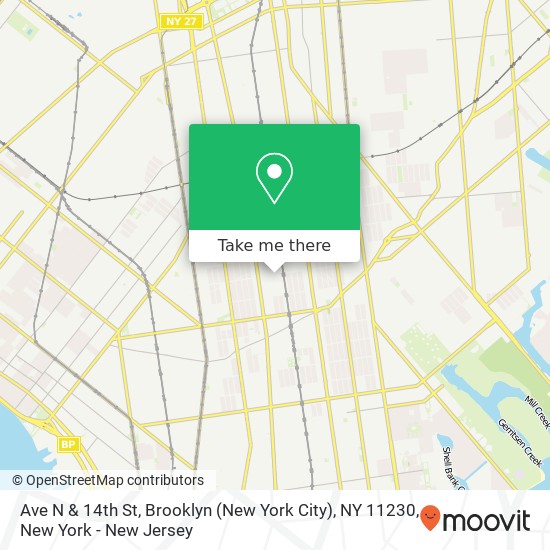Ave N & 14th St, Brooklyn (New York City), NY 11230 map