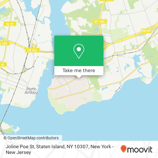 Mapa de Joline Poe St, Staten Island, NY 10307