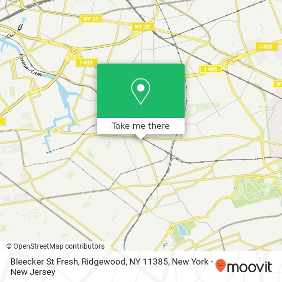 Mapa de Bleecker St Fresh, Ridgewood, NY 11385