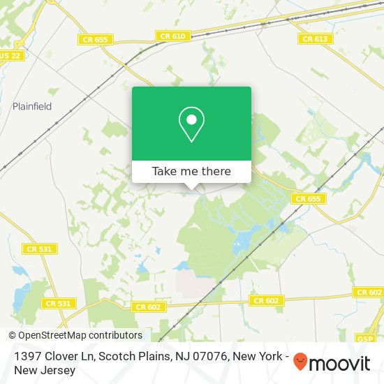 1397 Clover Ln, Scotch Plains, NJ 07076 map
