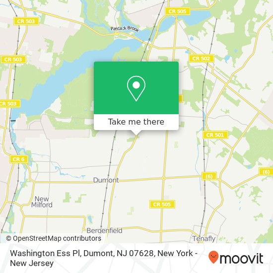 Mapa de Washington Ess Pl, Dumont, NJ 07628