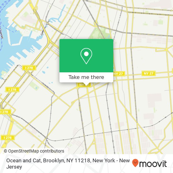Ocean and Cat, Brooklyn, NY 11218 map