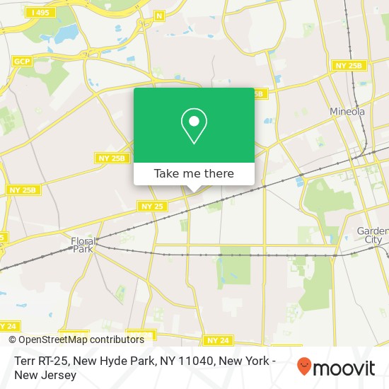 Mapa de Terr RT-25, New Hyde Park, NY 11040