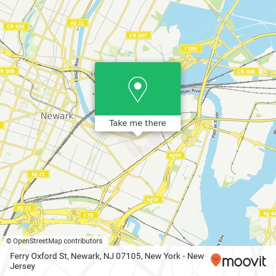 Ferry Oxford St, Newark, NJ 07105 map