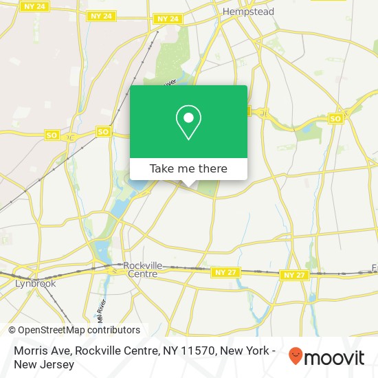 Mapa de Morris Ave, Rockville Centre, NY 11570