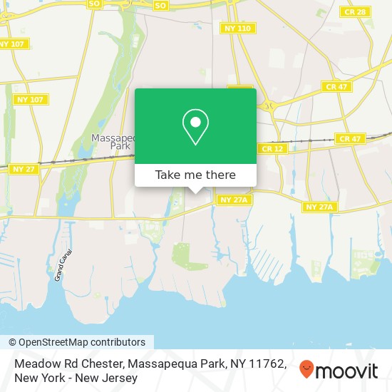 Mapa de Meadow Rd Chester, Massapequa Park, NY 11762