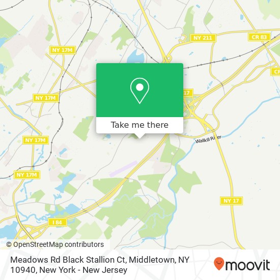 Mapa de Meadows Rd Black Stallion Ct, Middletown, NY 10940