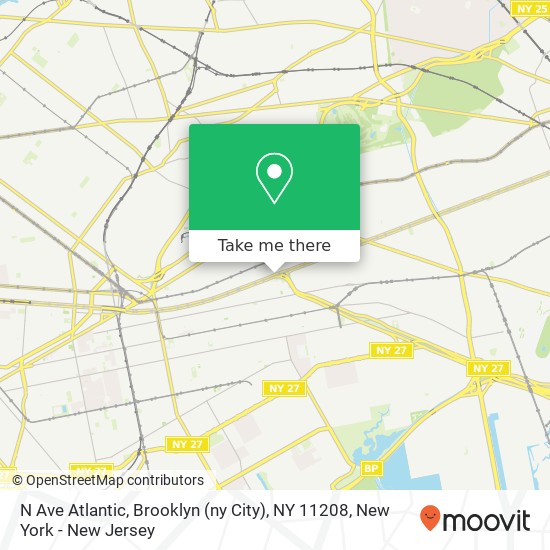 Mapa de N Ave Atlantic, Brooklyn (ny City), NY 11208