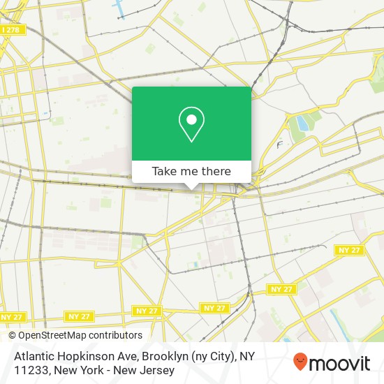 Atlantic Hopkinson Ave, Brooklyn (ny City), NY 11233 map