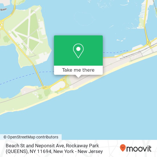Beach St and Neponsit Ave, Rockaway Park (QUEENS), NY 11694 map