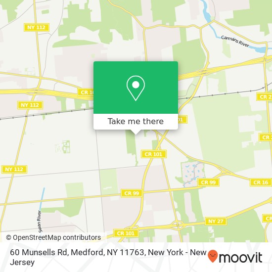 Mapa de 60 Munsells Rd, Medford, NY 11763