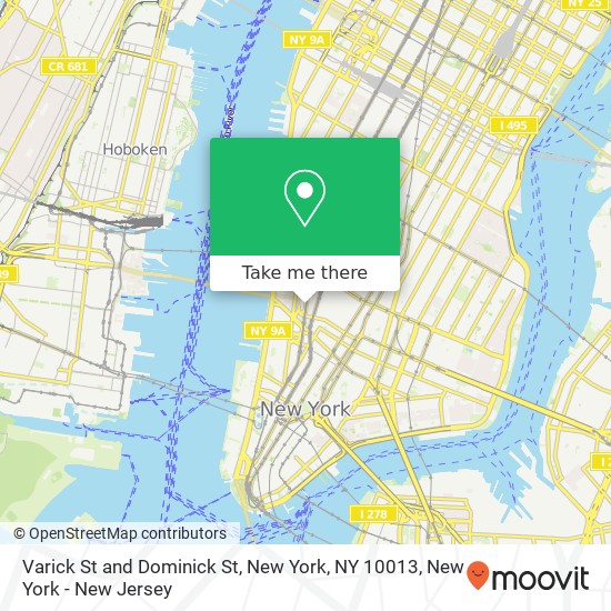 Varick St and Dominick St, New York, NY 10013 map