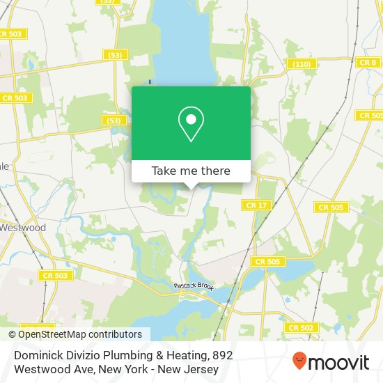 Mapa de Dominick Divizio Plumbing & Heating, 892 Westwood Ave