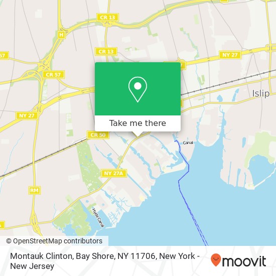 Mapa de Montauk Clinton, Bay Shore, NY 11706