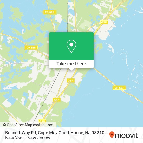 Bennett Way Rd, Cape May Court House, NJ 08210 map