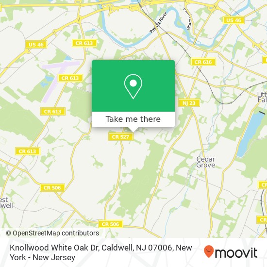 Knollwood White Oak Dr, Caldwell, NJ 07006 map