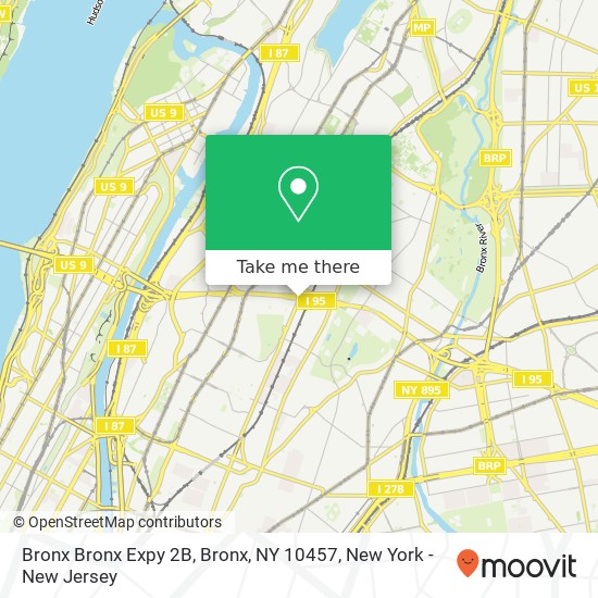 Mapa de Bronx Bronx Expy 2B, Bronx, NY 10457