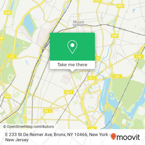 E 233 St De Reimer Ave, Bronx, NY 10466 map