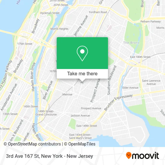 Mapa de 3rd Ave 167 St