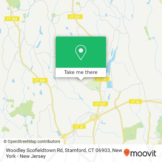 Mapa de Woodley Scofieldtown Rd, Stamford, CT 06903