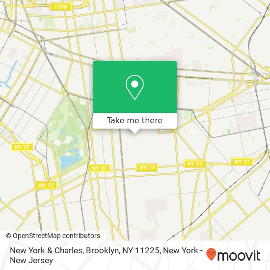 Mapa de New York & Charles, Brooklyn, NY 11225