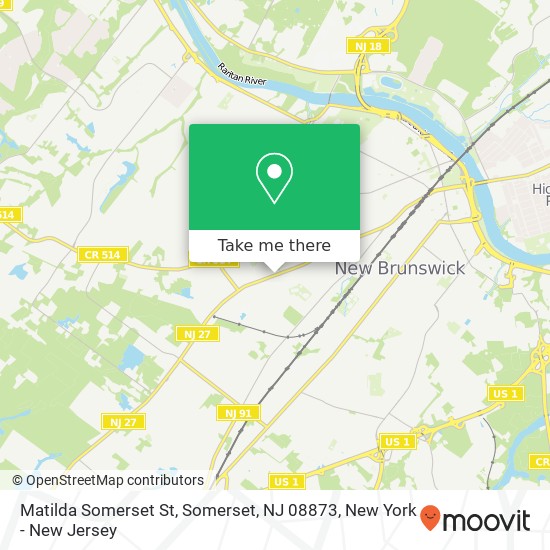 Mapa de Matilda Somerset St, Somerset, NJ 08873