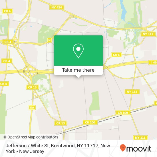 Mapa de Jefferson / White St, Brentwood, NY 11717