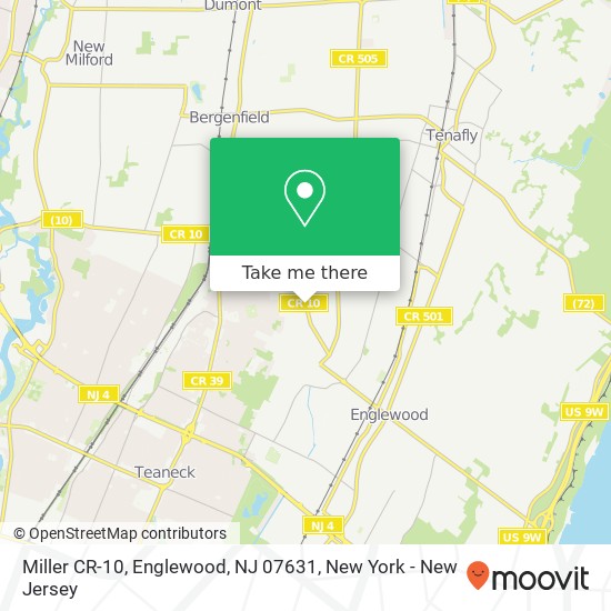 Mapa de Miller CR-10, Englewood, NJ 07631