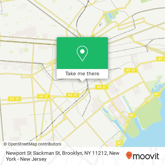 Newport St Sackman St, Brooklyn, NY 11212 map